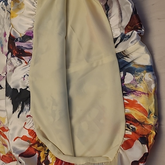 EUC Y2K JUMP by Wendye Chatilin Bubble Hem Abstract Floral Mini Dress - Picture 8 of 14